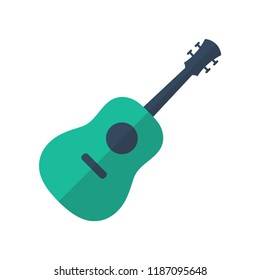 Guitar flat icon. You can be used guitar icon for several purposes like: websites, UI, UX, print templates, promotional materials, info-graphics, web and mobile phone apps.