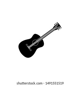 Guitar flat icon. You can be used guitar icon for several purposes like: websites, UI, UX, print templates, promotional materials, info-graphics, web and mobile phone apps.