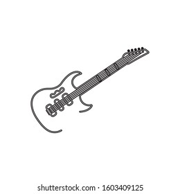 Guitar flat icon. You can be used guitar icon for several purposes like: websites, UI, UX, print templates, promotional materials, info-graphics, web and mobile phone apps.