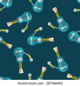 guitar flat icon,eps10 seamless pattern background