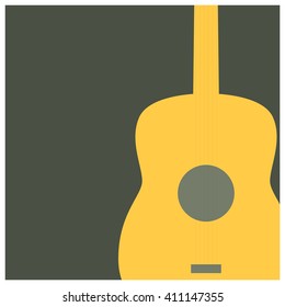 Guitar (Flat Vector Illustration Design)