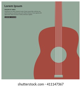 Guitar (Flat Vector Illustration Design)