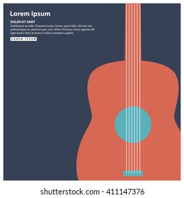 Guitar (Flat Vector Illustration Design)