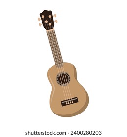 guitar flat vector illustration on white background