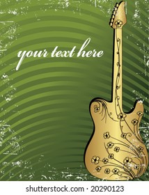 Guitar with flowers