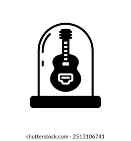 Guitar Glyph Icon, Vector illustration