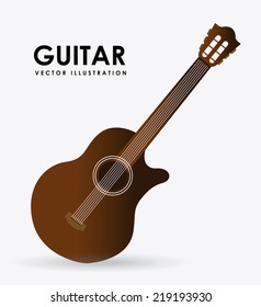 guitar graphic design , vector illustration
