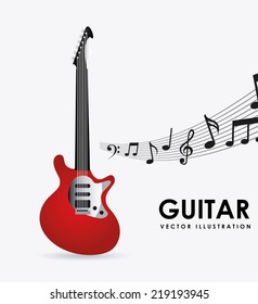 guitar graphic design , vector illustration