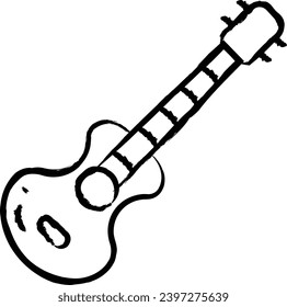 Guitar hand drawn vector illustration