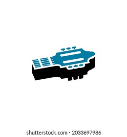 guitar handlebar icon illustration vector