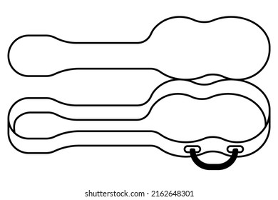Guitar hard case pictogram vector illustration.
