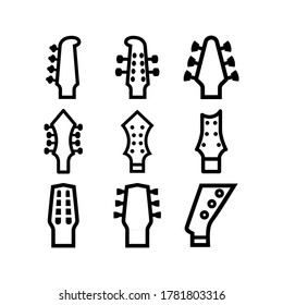 guitar headstocks icon or logo isolated sign symbol vector illustration - Collection of high quality black style vector icons
