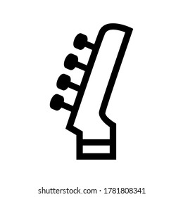 guitar headstocks icon or logo isolated sign symbol vector illustration - high quality black style vector icons
