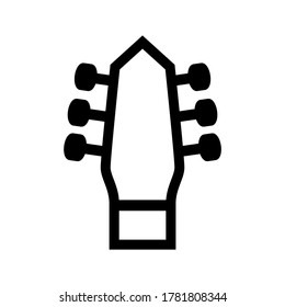 guitar headstocks icon or logo isolated sign symbol vector illustration - high quality black style vector icons
