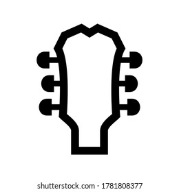 guitar headstocks icon or logo isolated sign symbol vector illustration - high quality black style vector icons
