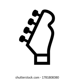 guitar headstocks icon or logo isolated sign symbol vector illustration - high quality black style vector icons
