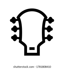 guitar headstocks icon or logo isolated sign symbol vector illustration - high quality black style vector icons
