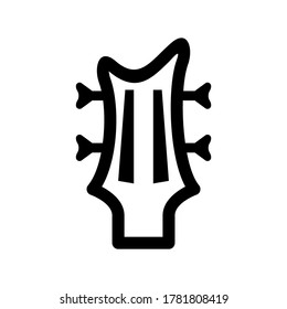 guitar headstocks icon or logo isolated sign symbol vector illustration - high quality black style vector icons
