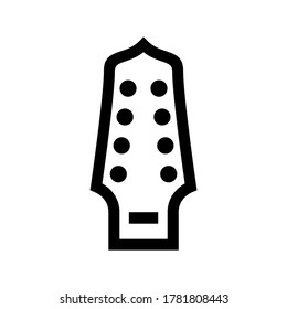 guitar headstocks icon or logo isolated sign symbol vector illustration - high quality black style vector icons
