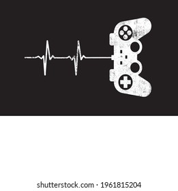 guitar with heart rate vector
