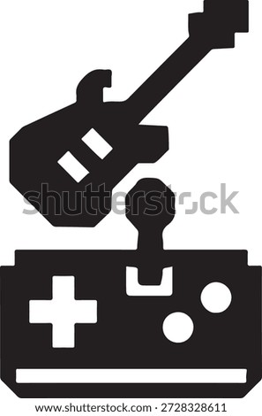 Guitar hero controller isolated on white background, Vector, illustration