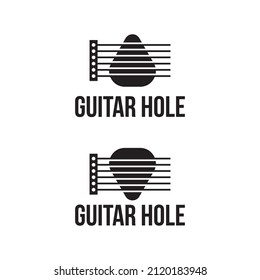 Guitar Hole Logo Design Template