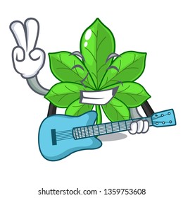 With guitar horse chestnuts in the mascot stem