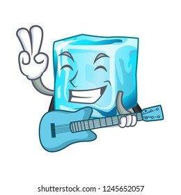 With guitar Ice cubes set on wiht character