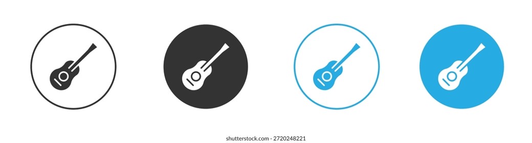Ícone de guitarra para app e web design. Ilustração de elemento simples.