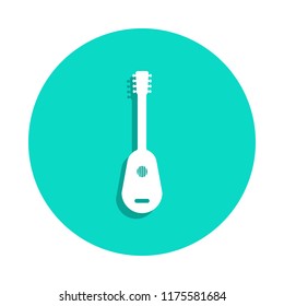 guitar icon in badge style. One of Music Instruments collection icon can be used for UI, UX