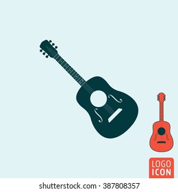 Guitar icon. Classic guitar isolated. Vector illustration
