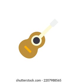 Guitar icon in color, isolated on white background 