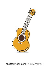 guitar icon with colour
