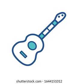 guitar icon design, flat style icon collection