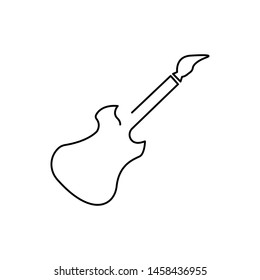 guitar icon design template vector