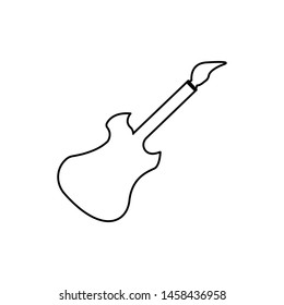 guitar icon design template vector