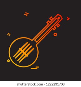 Guitar icon design vector