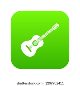Guitar icon digital green for any design isolated on white vector illustration