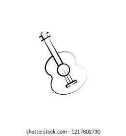 Guitar icon. Element of dia de muertos icon for mobile concept and web apps. Hand drawn Guitar icon can be used for web and mobile