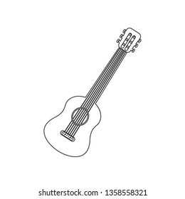 guitar icon. Element of zoo for mobile concept and web apps icon. Outline, thin line icon for website design and development, app development