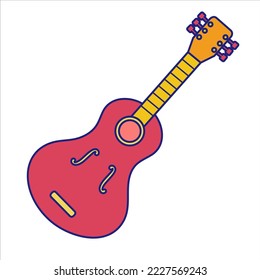 Guitar Icon Flat Design Vector