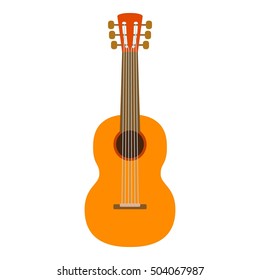 Guitar icon. Flat illustration of guitar vector icon for web