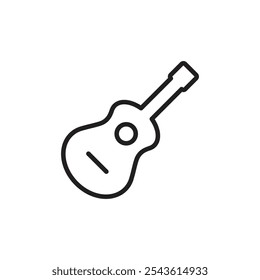 Guitar icon Flat line illustration