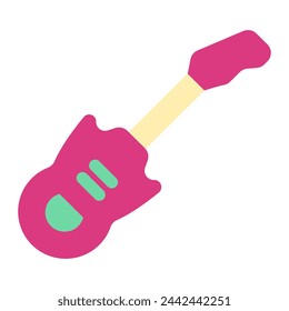 guitar icon in flat style