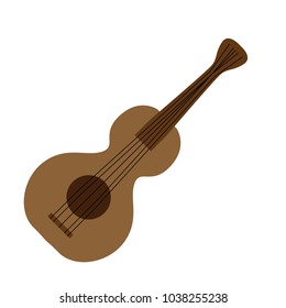 Guitar icon in flat style. For print, web, creative design. Vector illustration