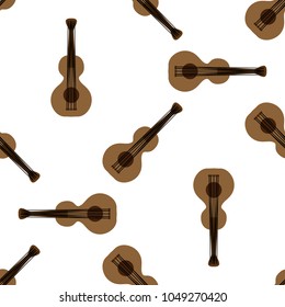 Guitar icon in flat style. For print, web, creative design. Vector illustration