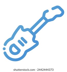 icono de guitarra en estilo de línea degradada