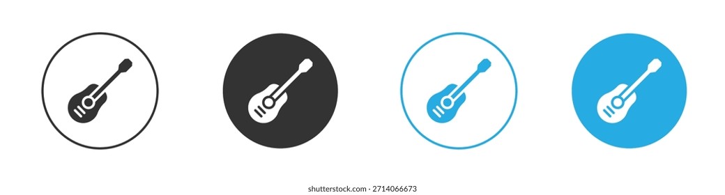 Ícone de guitarra. Modelo de design de ícone gráfico