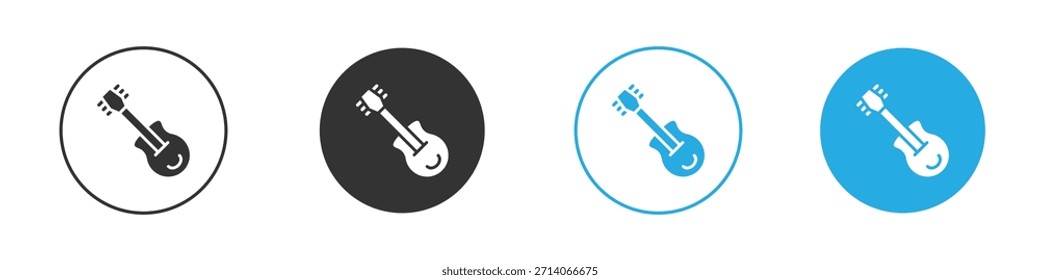 Ícone de guitarra. Modelo de design de ícone gráfico