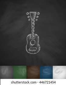 guitar icon. Hand drawn vector illustration